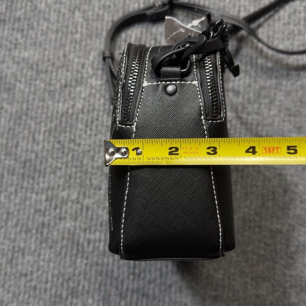 Aldo Black Silver Spider Web Purse Crossbody Bag Spider Charm Halloween Goth NEW - Picture 11 of 12